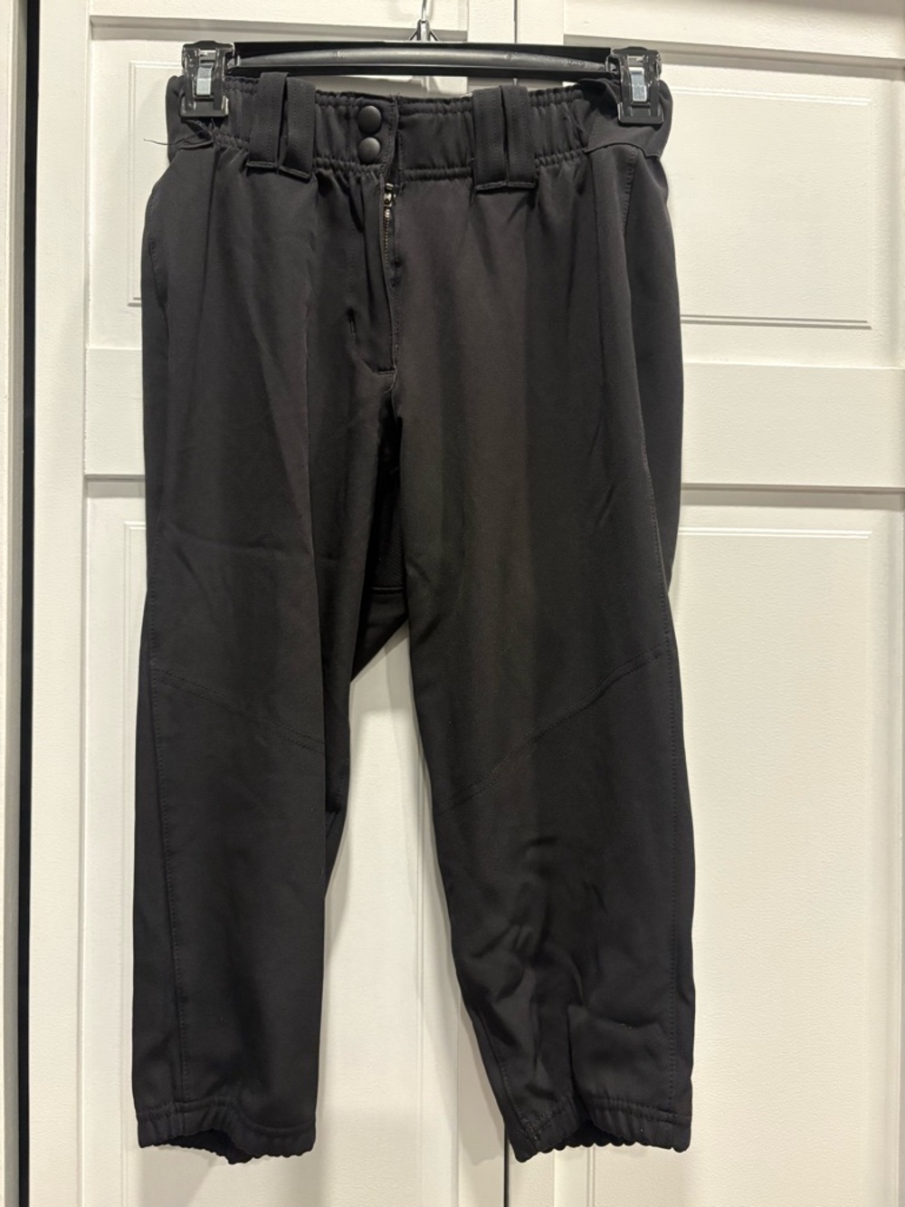 adidas Black Girls Softball Pants with Elastic Waist